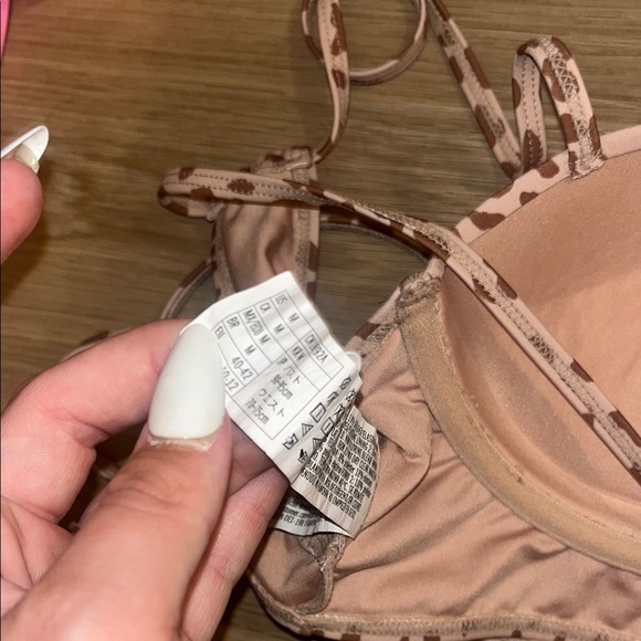 Leopard Print Women's Bathing Suit Top Medium - Picture 3 of 5